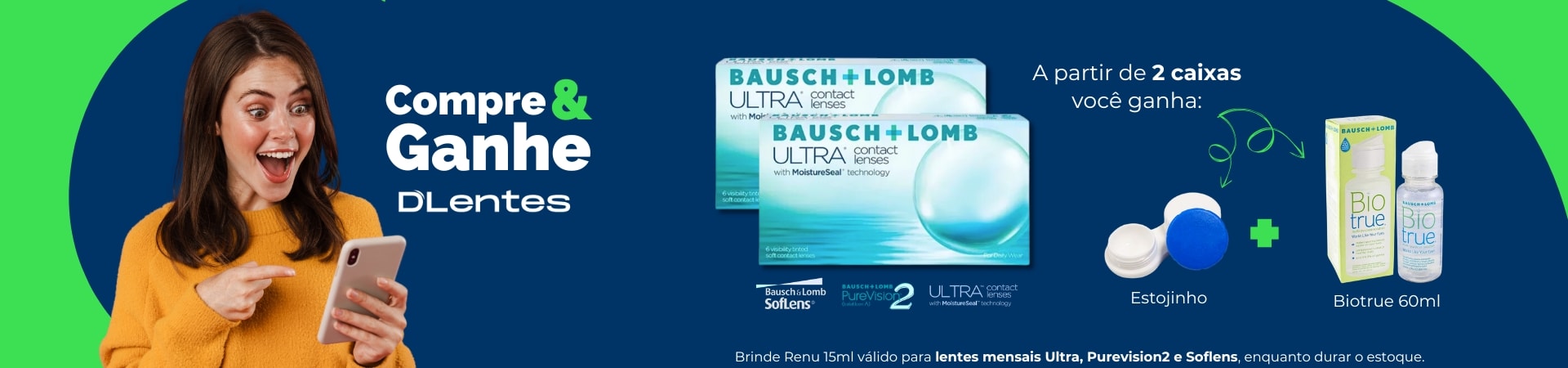 Lentes Bausch Lomb - Melhor Preço com brinde