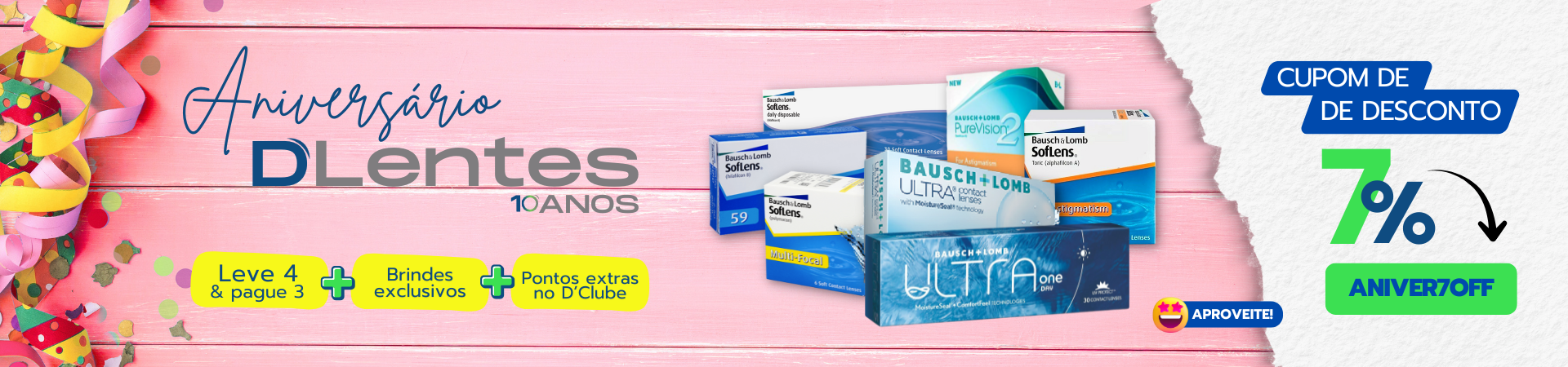 Lentes de Contato bausch lomb em Oferta