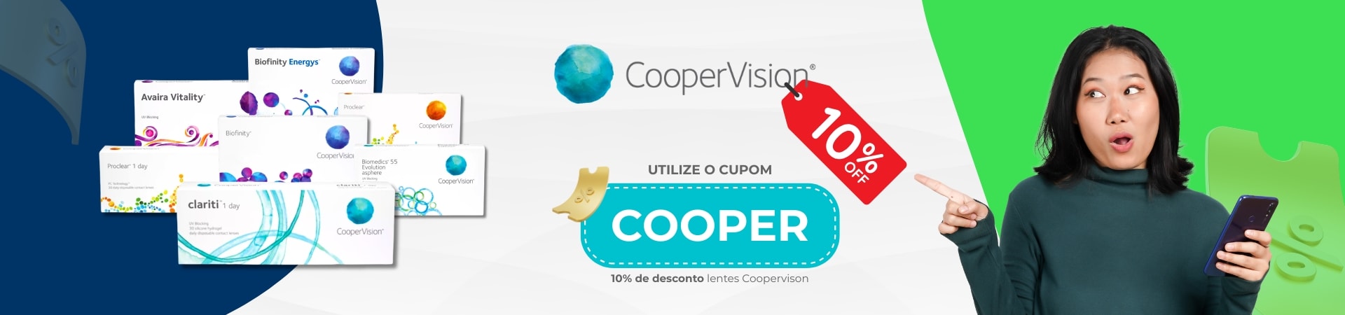 Lentes CooperVision em oferta