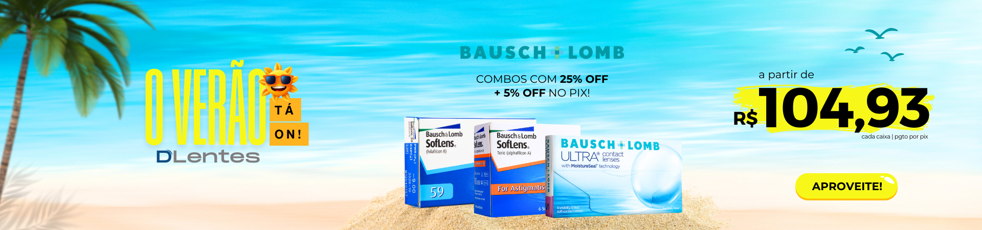 Lentes de Contato Bausch Lomb em Promoção
