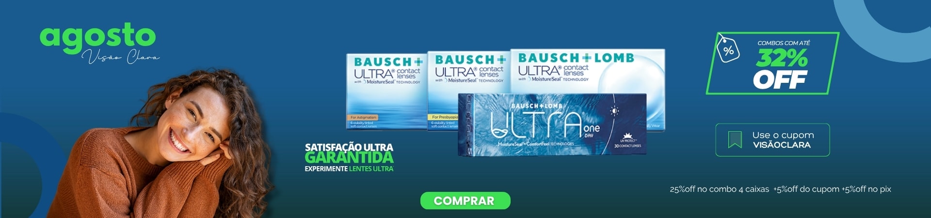 Lentes de Contato bausch lomb em Oferta