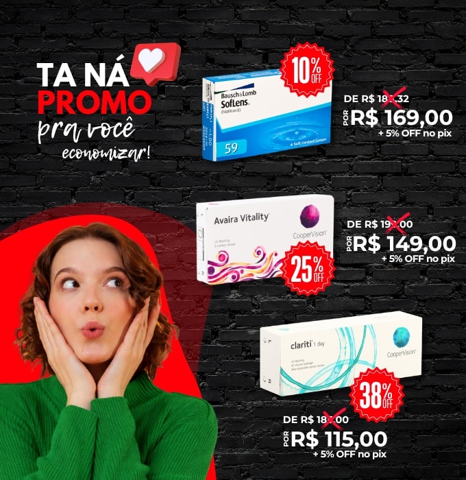Lentes de contato com desconto