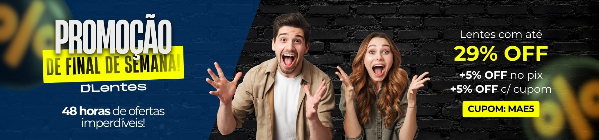 Promoção Relâmpago Lentes de contato