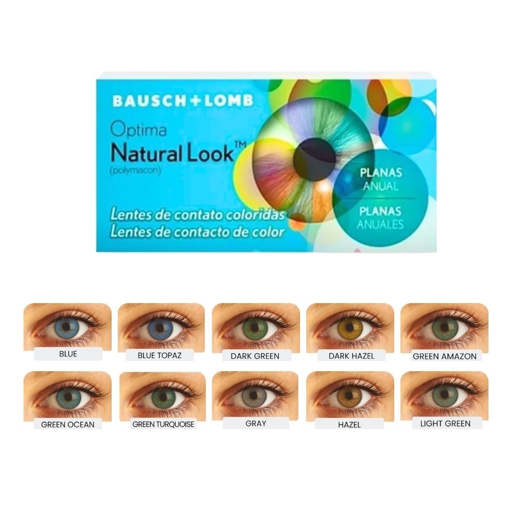 Lente de Contato Colorida sem Grau Optima Natural Look Anual